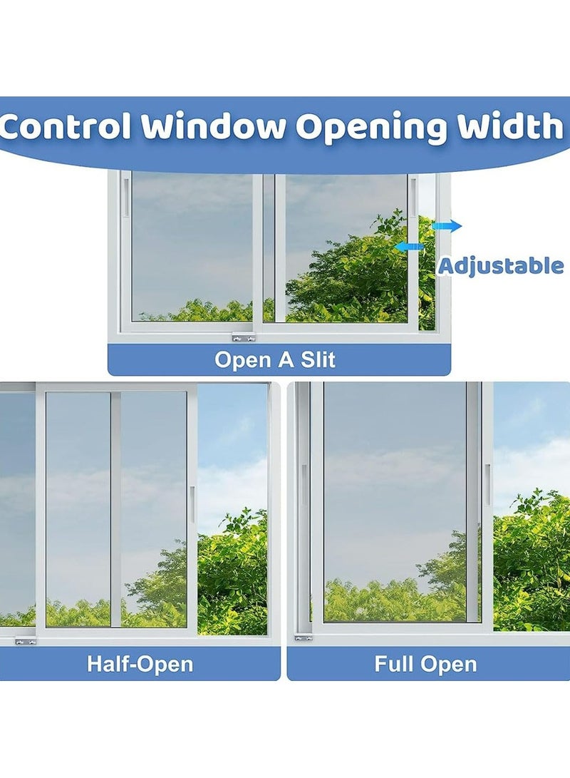 CMGTYYD 10 PCS Sliding Doors Window Locks,Aluminum Adjustable Window Restrictor Locks Punching-Free Protective Anti-Theft Lock Push Doors Child Safety Door Window Lock Patio Home Office Safety Lock  - Image 3