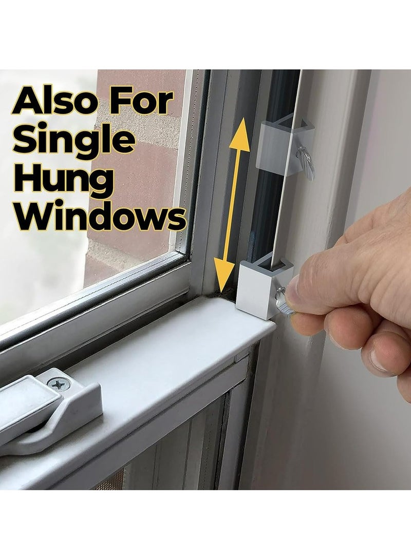 CMGTYYD 10 PCS Sliding Doors Window Locks,Aluminum Adjustable Window Restrictor Locks Punching-Free Protective Anti-Theft Lock Push Doors Child Safety Door Window Lock Patio Home Office Safety Lock  - Image 5