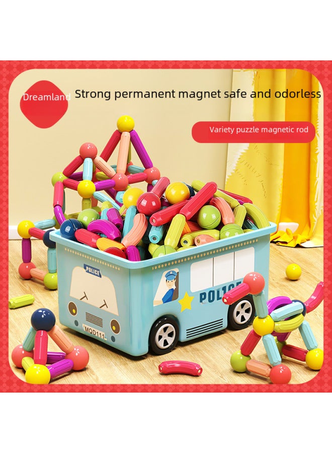 Varied Magnetic Bar Children's Building Blocks Magnetic Pieces Assembled Intelligence Puzzle Boys And Girls Baby Magnet Toys Wholesale-Color:Strong Magnet 28 Pieces In Bag  - Image 2