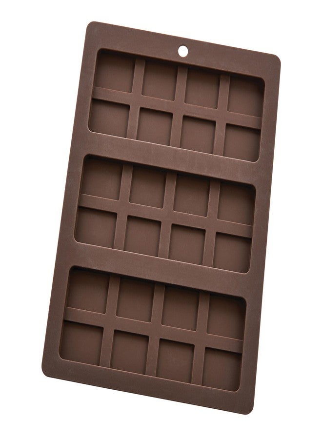 Mrs. Anderson's Baking Chocolate Mold, Non-Stick European-Grade Silicone, Triple Chocolate Bar - Image 1