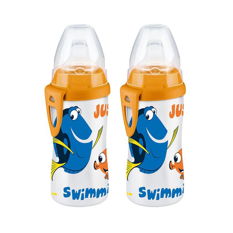 NUK Finding Dory Active Cup 10oz, 2 Count (Pack of 1) – BPA Free, Spill Proof Sippy Cup - Image 1