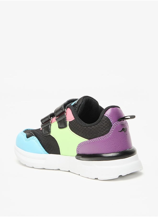 kangaROOS - Girls' Panelled Sports Shoes with Hook and Loop Closure - Image 1