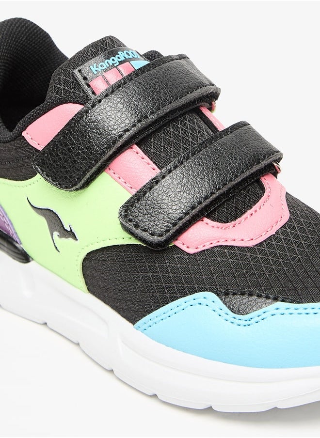 kangaROOS - Girls' Panelled Sports Shoes with Hook and Loop Closure - Image 1