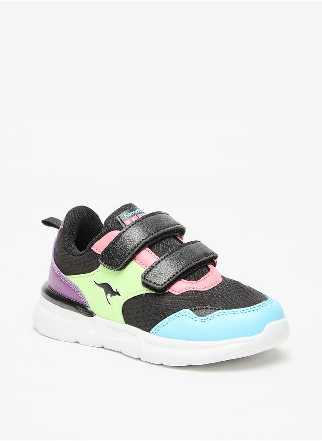 kangaROOS - Girls' Panelled Sports Shoes with Hook and Loop Closure - Image 1