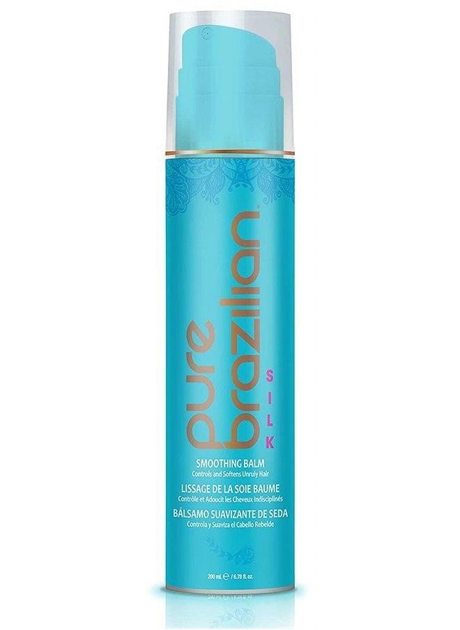 Pure Brazilian - PURE BRAZILIAN - Silk Smoothing Balm With Keratin, Hydrolyzed Silk & Coconut Oil (6.78oz) - Image 1