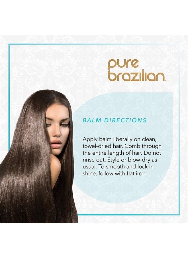 Pure Brazilian - PURE BRAZILIAN - Silk Smoothing Balm With Keratin, Hydrolyzed Silk & Coconut Oil (6.78oz) - Image 1