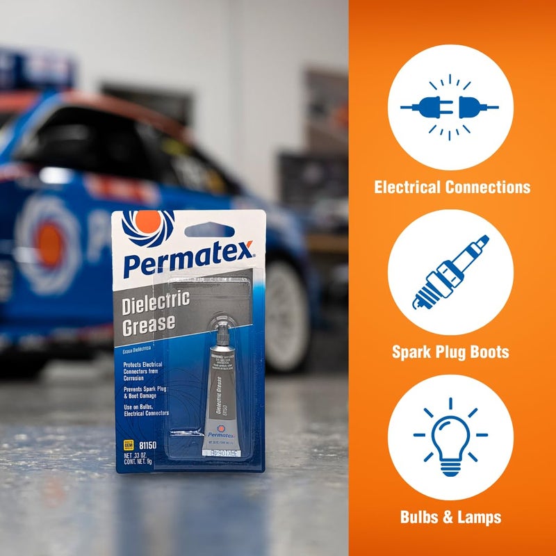 Permatex Permatex 81150 Dielectric Tune-Up Grease, 0.33 oz. Tube, Silver  - Image 4
