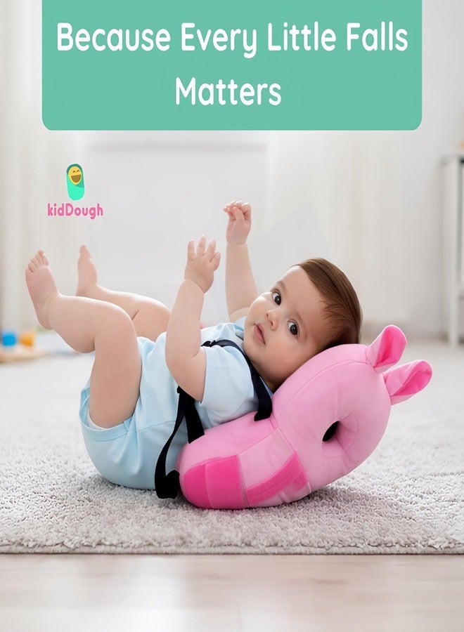 KidDough Rabbit Shape Head Protector, Cushioned Backpack for Babies | 6 Months - 36 Months | Lightweight (Pink Rabbit) - Image 3