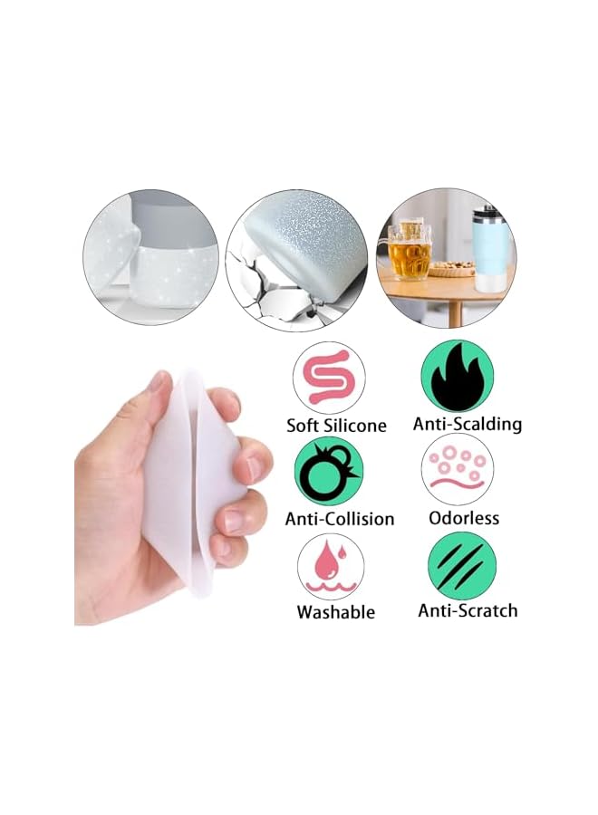 S-TOP Silicone Cup Sleeves Compatible with Stanley Quencher and IceFlow Bottles - 2PCS glitter water bottle protectors - Reduce dents, add style and grip - Image 4