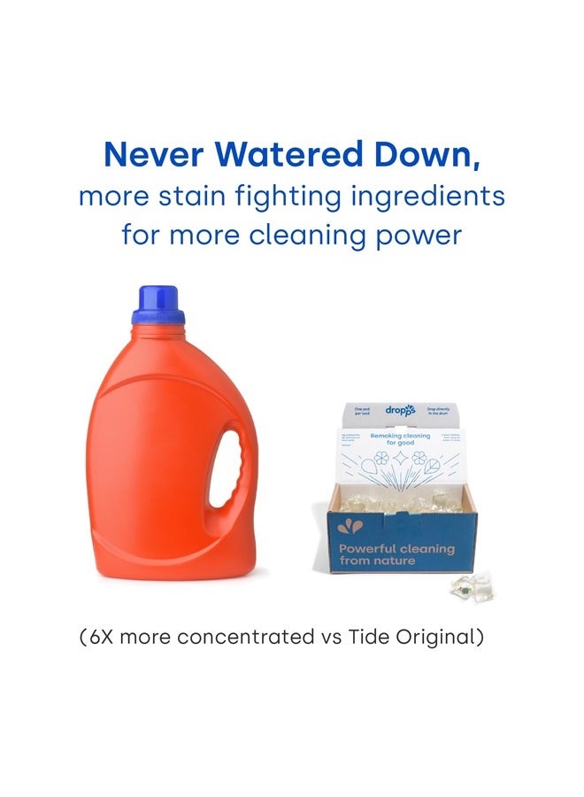 Dropps Stain & Odor Laundry Detergent Pods: Lavender Eucalyptus | 64 Count | HE Compatible + All Washers | Cold Wash + All Temperatures | Tackles Tough Odors | Low Waste Packaging - Image 4