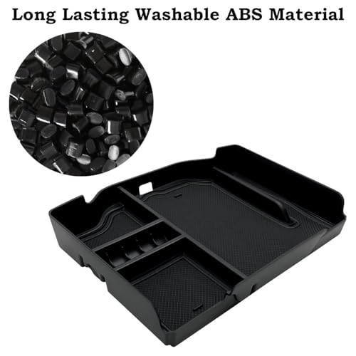 EVTIME Center Console Organizer fit for Dodge RAM 1500 2500 3500 2025 2024 2023 2022 2021 2020 2019 Accessories Interior Storage Box Armrest Storage Tray (Black) NOT FIT FOR 40/20/40 Split Bench Seat. - Image 4