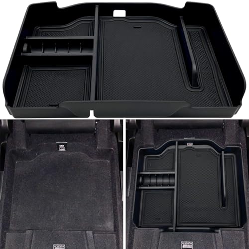 EVTIME Center Console Organizer fit for Dodge RAM 1500 2500 3500 2025 2024 2023 2022 2021 2020 2019 Accessories Interior Storage Box Armrest Storage Tray (Black) NOT FIT FOR 40/20/40 Split Bench Seat. - Image 1