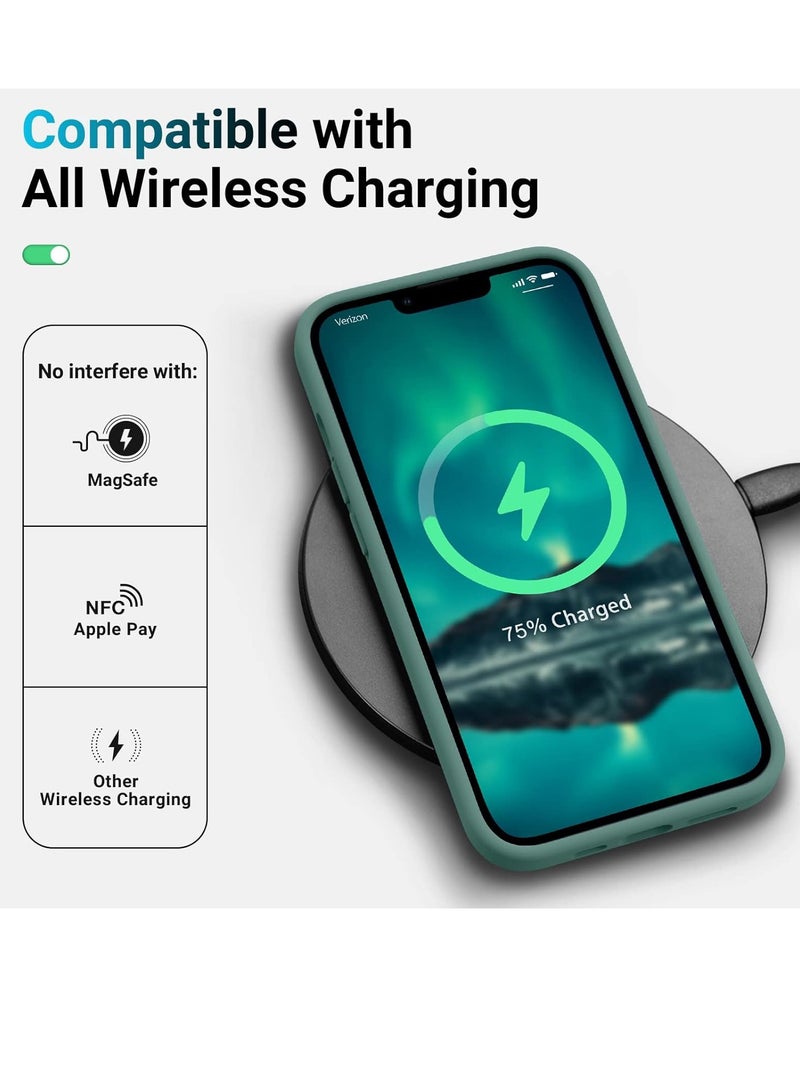 MIGOFAST Liquid Silicone Gel Cover with Full Body Protection Anti-Scratch Shockproof Case Compatible with iPhone 12 - Image 4