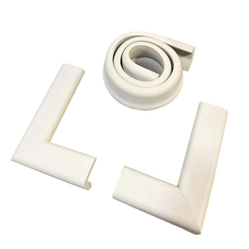 Cardinal Gates Cardinal Gates SPK Small Hearth Pad Kit Fireplace Baby Proofing Adhesive Backed Fireplace Bumpers for Babies 4 Foot Roll of Padding Two 6 x 9 Corners Made in The USA Ivory 