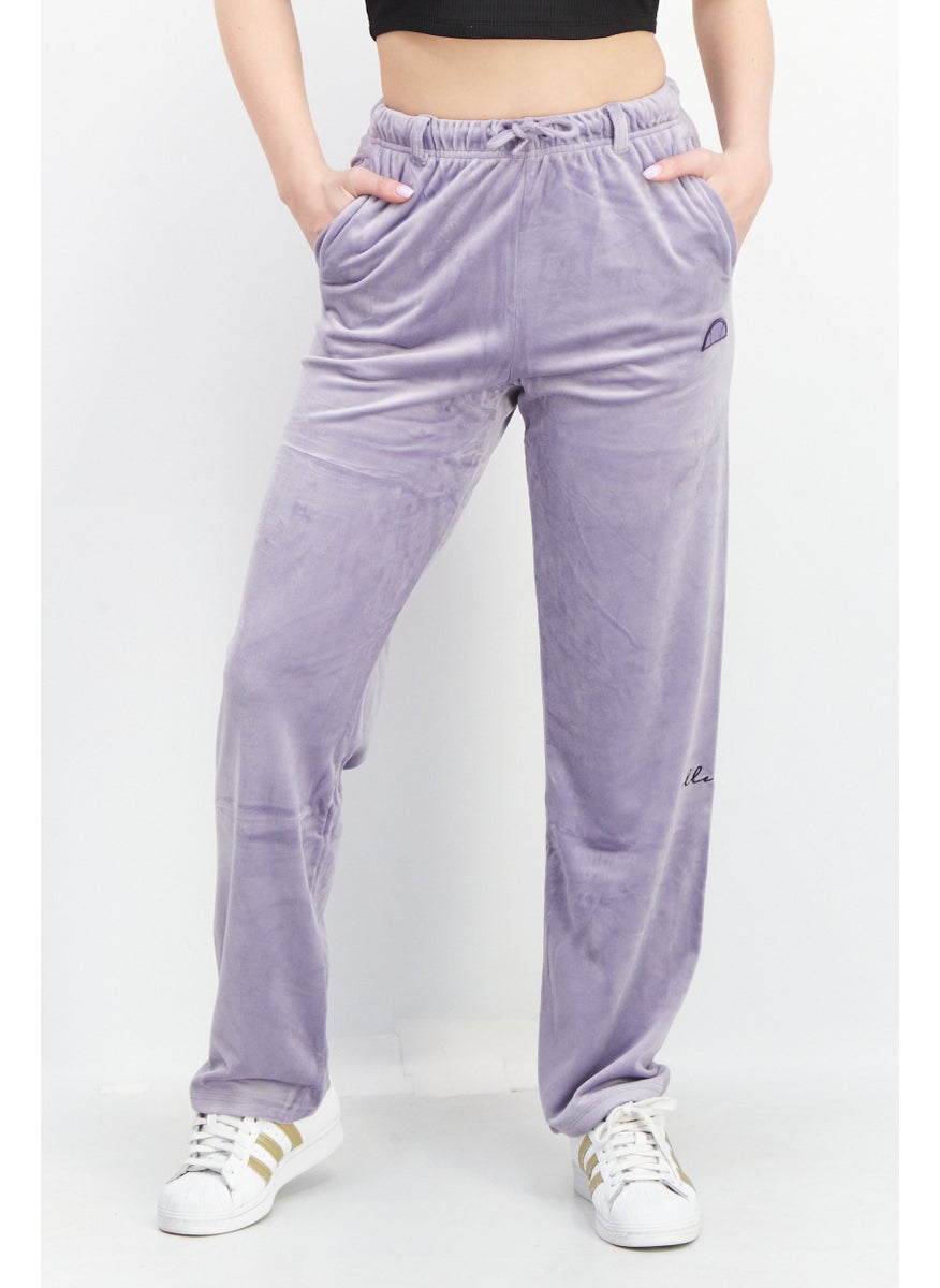 Ellesse - Women Regular Fit Embroidered Logo Palazzo Pants, Lavender - Image 1