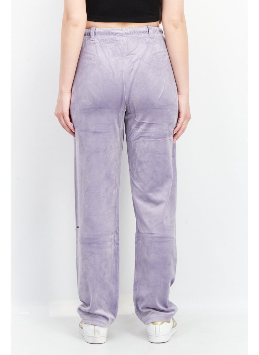 Ellesse - Women Regular Fit Embroidered Logo Palazzo Pants, Lavender - Image 1