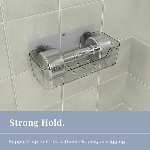COLINCH Bathtub Toy Storage – Clear Bath Toy Holder with Drainage Holes, Wall-Mounted No-Drill Organizer for Kids’ Tub Toys - Image 4