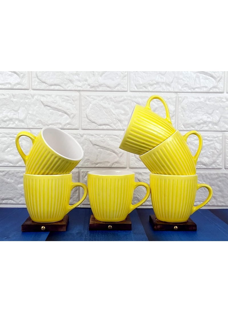 MOODY PANDA MOODY PANDA Vibrant Set of 6 Cups Cups Set Tea Cups Ceramic 200ml  - Image 1