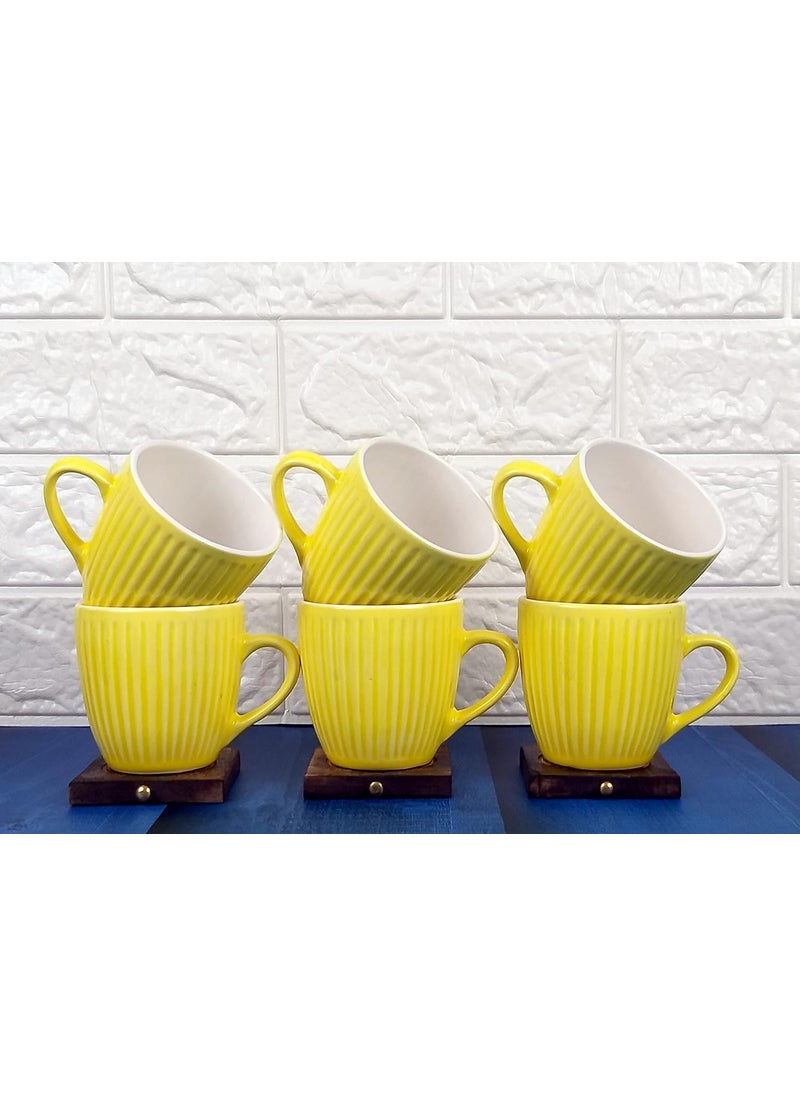MOODY PANDA MOODY PANDA Vibrant Set of 6 Cups Cups Set Tea Cups Ceramic 200ml  - Image 3