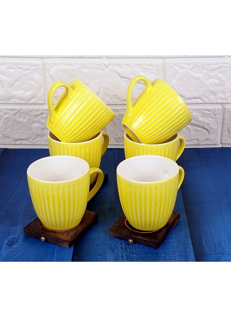 MOODY PANDA MOODY PANDA Vibrant Set of 6 Cups Cups Set Tea Cups Ceramic 200ml  - Image 2