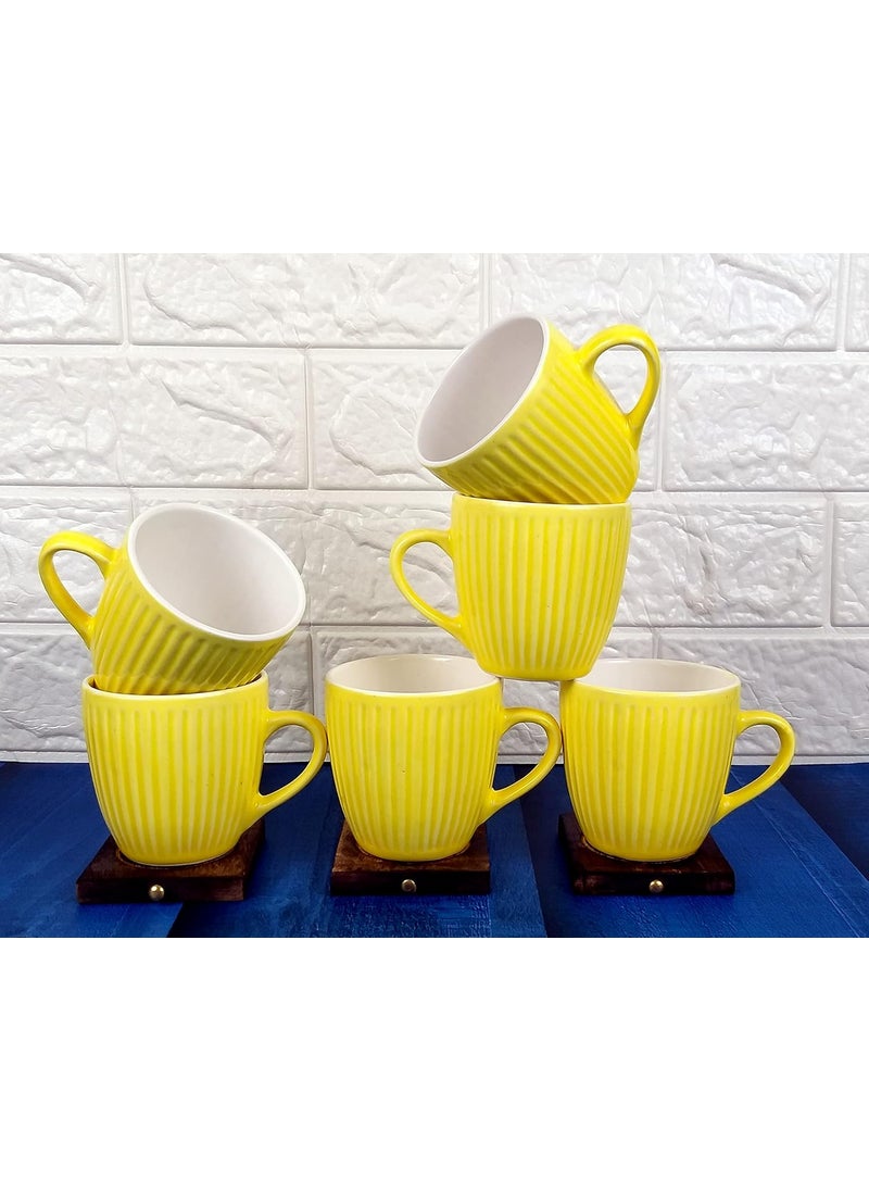 MOODY PANDA MOODY PANDA Vibrant Set of 6 Cups Cups Set Tea Cups Ceramic 200ml  - Image 5