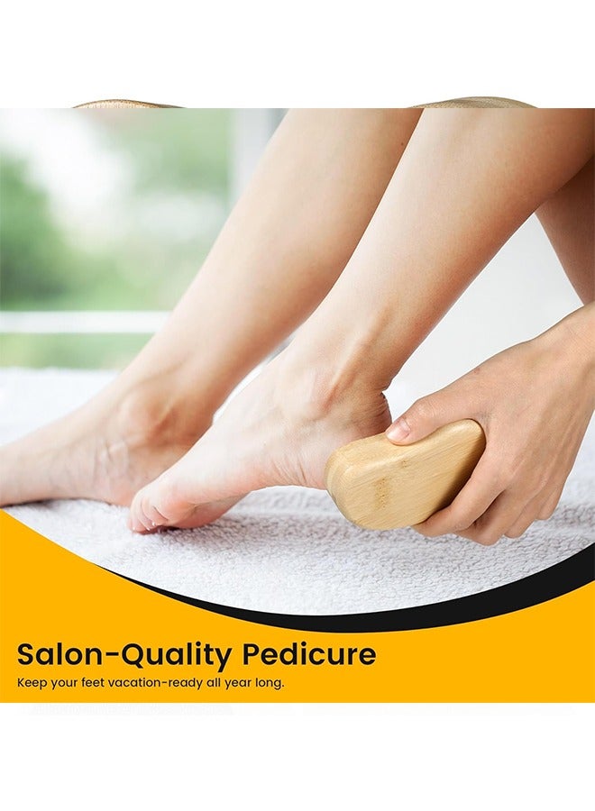 general Glass Foot Scrubber Shower(1 PCS) - Nano-Glass Pedi Egg Pumice Stone for Feet Dead Skin, Plastic-Free Pedicure Foot File Callus Remover - Bamboo Handle - Image 5