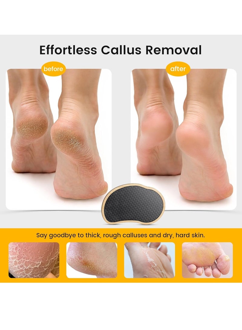 general Glass Foot Scrubber Shower(1 PCS) - Nano-Glass Pedi Egg Pumice Stone for Feet Dead Skin, Plastic-Free Pedicure Foot File Callus Remover - Bamboo Handle - Image 2