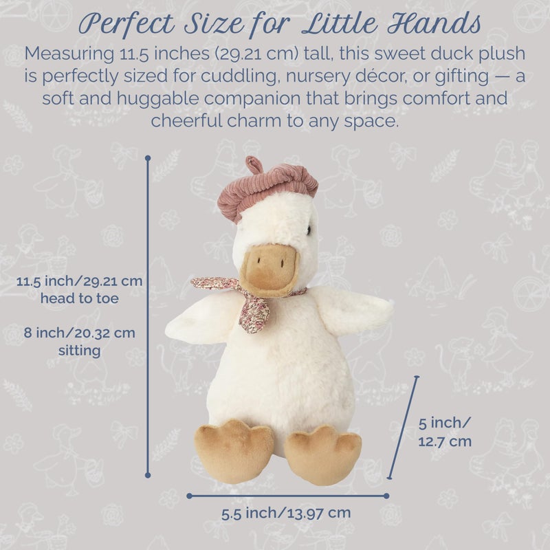 MON AMI Colette The Duck 11.5-Inch Stuffed Animal for Boys & Girls | Soft Duck Plush Toy | Cute Playtime Companion | Nursery & Room DÃ©cor | Gift for Birthdays & Showers - Image 3
