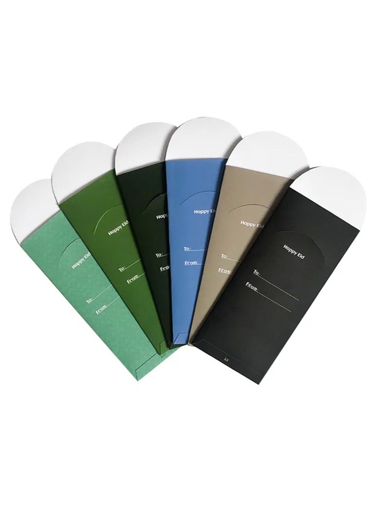 6 قطع من مظاريف النقود الورقية لعيد مبارك، محافظ ورقية نقدية، حزمة نقود1-1 - Image 2