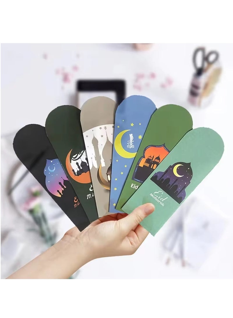 6 قطع من مظاريف النقود الورقية لعيد مبارك، محافظ ورقية نقدية، حزمة نقود1-1 - Image 5