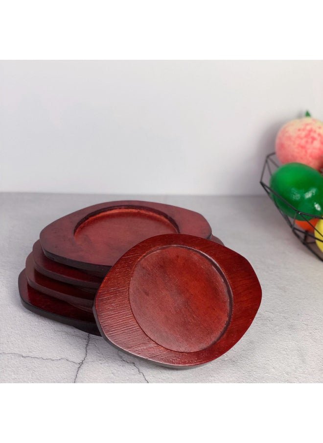 Generic - Oval Oak Pad Solid Wood Base High Temperature Resistant Korean Style Stone Pot Casserole Tray Heat Insulation Pad Anti-scalding Crock Pad-Color:Inner Diameter 17.2cm-Specifications:See Description For Specifications - Image 1