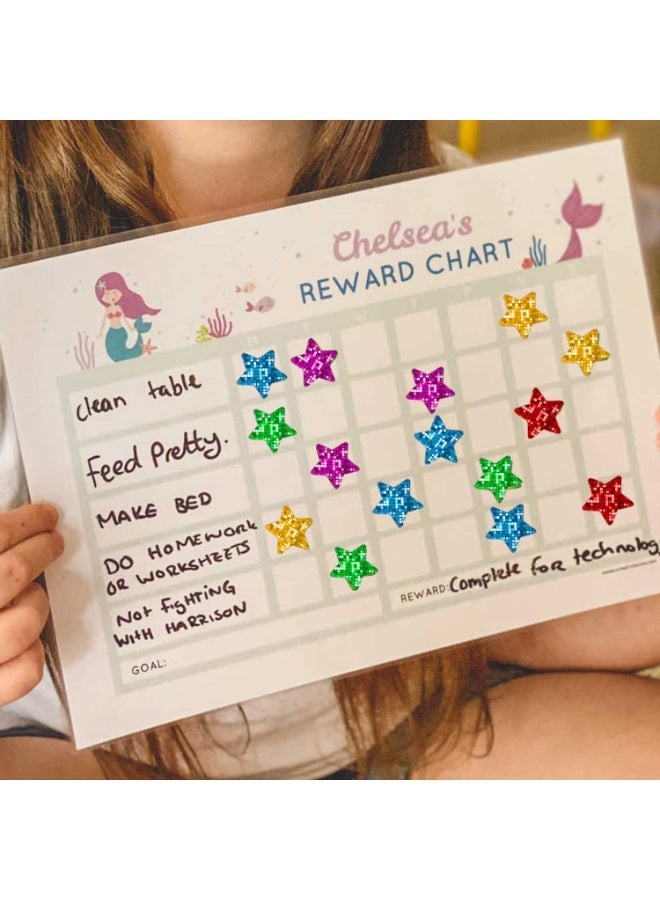 1620 Pack, 6 Colors, Holographic Small Star Stickers for Kids Reward, Behavior Chart, School Classroom Student Teacher Supplies, 0.6" Diameter - Image 5