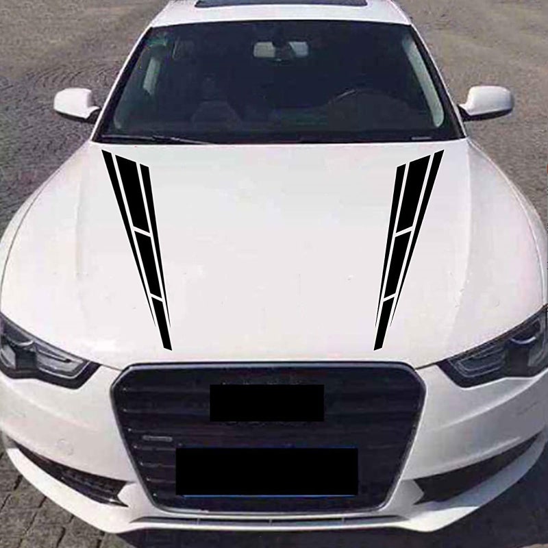 LANZMYAN Universal Hood Decal Sticker DBS001 Car Hood Racing Body Side Vinyl Modified Stripe Decal Decoration Black - Image 3