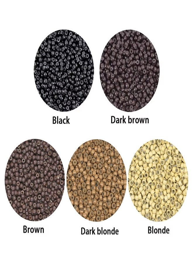 YTBYT 200 Pcs 3.0mm Silicone Lined Beads Nano Beads for Hair Extensions Copper Nano Ring for Nano Tip Extension (Dark Blonde) - Image 5