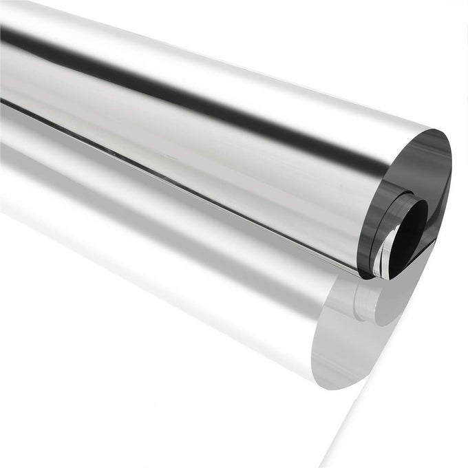 PRIVACY WINDOW FILM ONE WAY MIRROR ADHESIVE REFLECTIVE WINDOW TINT ANTI UV HEAT CONTROL GLASS FILM FOR HOME AND OFFICE DAYTIME PRIVACY PROTECTION 177INCH X 10FEET SILVERSILVER