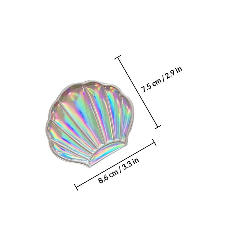 Portable Compact Mirror with Shell Design for Makeup and Travel - Image 2