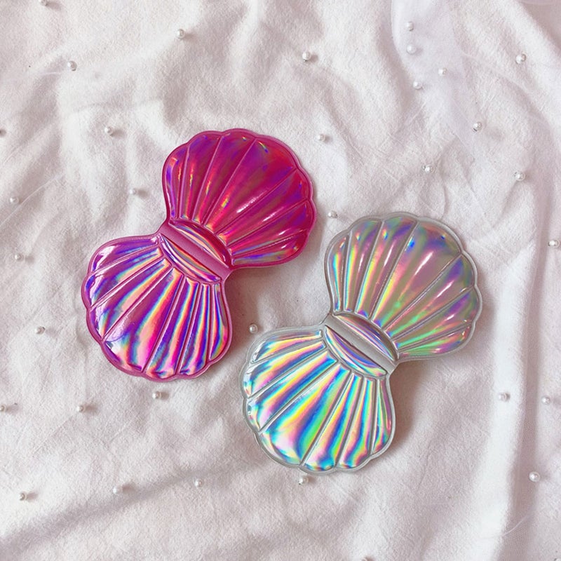 Portable Compact Mirror with Shell Design for Makeup and Travel - Image 3