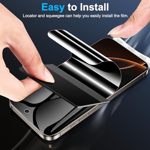 LYWHL 2 Pack for iPhone 16 Pro Max Privacy Screen Protector [Like Original Touch Sensitivity], Anti-Spy Private iPhone 16 Pro Max Film [Non-Glass], Case Friendly, Scratch-Resistant, Self-Healing - Image 5
