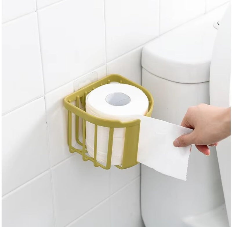 V2H Toilet Paper Holder Bathroom/Kitchen Self Adhesive Sticker Tissue Roll Wall Mounted(Set of 2) - Image 1