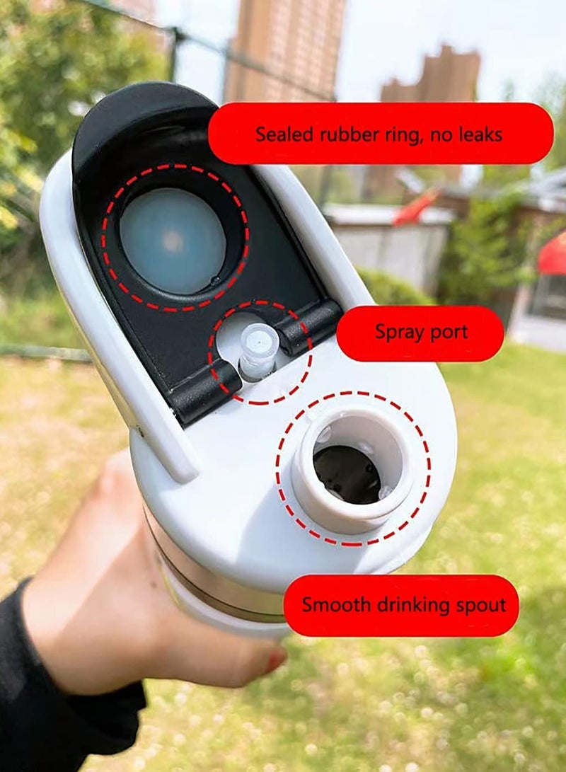 SYOSI Mist Spray Water Bottle, 650ml Sports Water Bottle Reusable Fitness Water Jug Multifunctional Spray Water Cup with Mist Hydration (Black) - Image 3