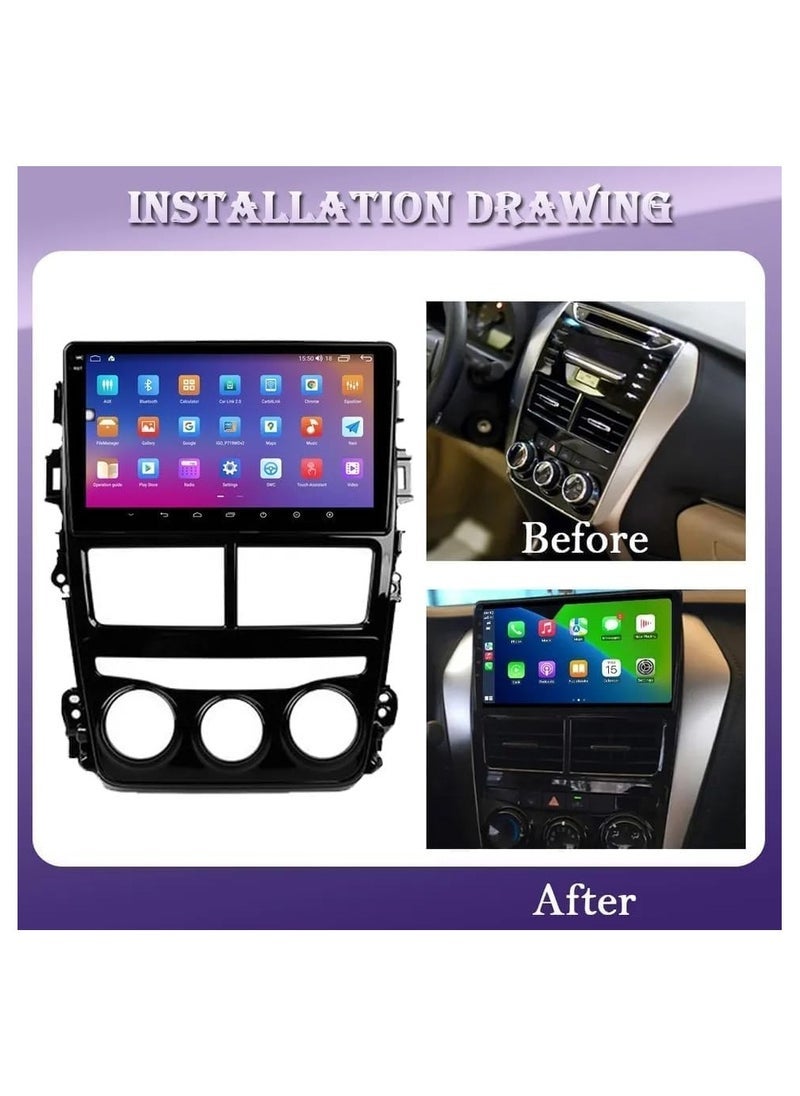 SHEZA STAR Android Screen For Toyota Yaris 2018 2019 2020 2GB RAM 32GB Memory Support Apple Carplay Android Auto Full HD Touch Screen 9 Inch built In Bluetooth USB Radio WiFi Play Store Backup Camera included - Image 1