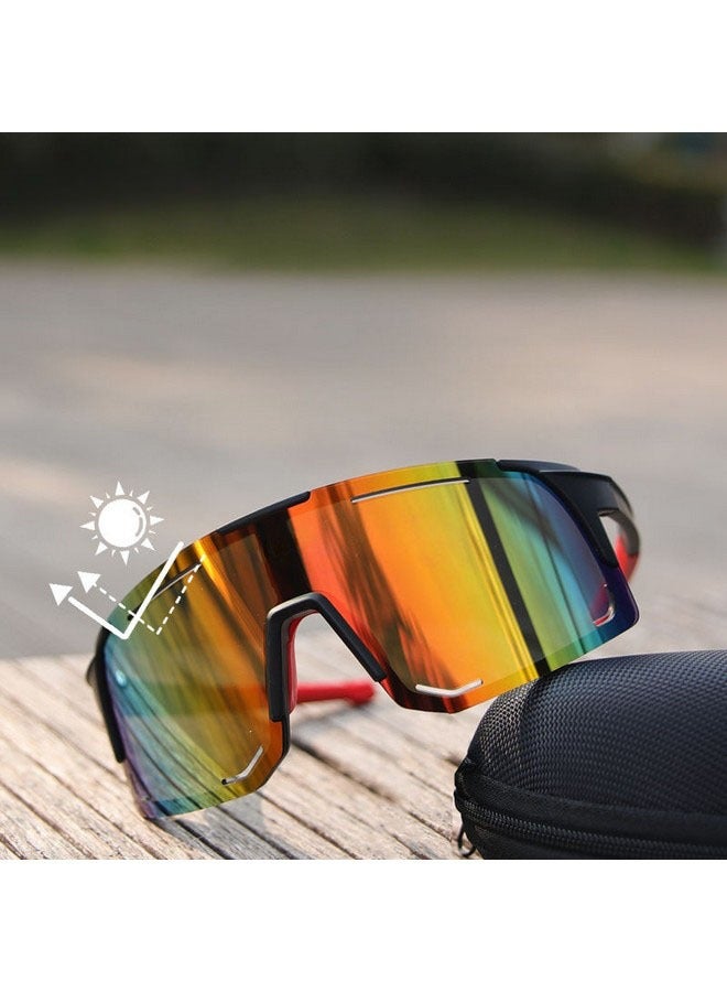 Beauenty Cycling Glasses UV Protection Sports Sunglasses, Bicycle Windproof Glasses Bike Goggles, Professional Goggles for Riding Running Hiking Mountaineering Fishing Outdoor Activities - Image 3