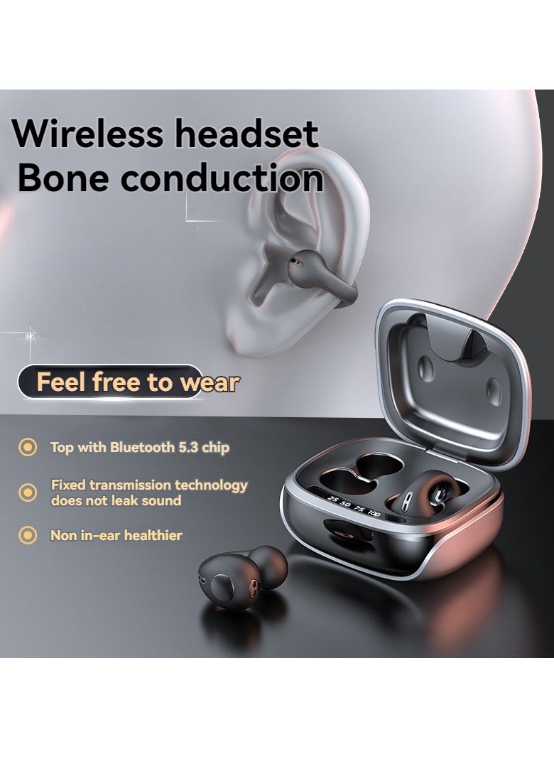 Generic New JX80 Bluetooth headset, bone conduction headset, in-ear, mini, comfortable, sports and gaming, universal noise-cancelling Bluetooth headset  - Image 1