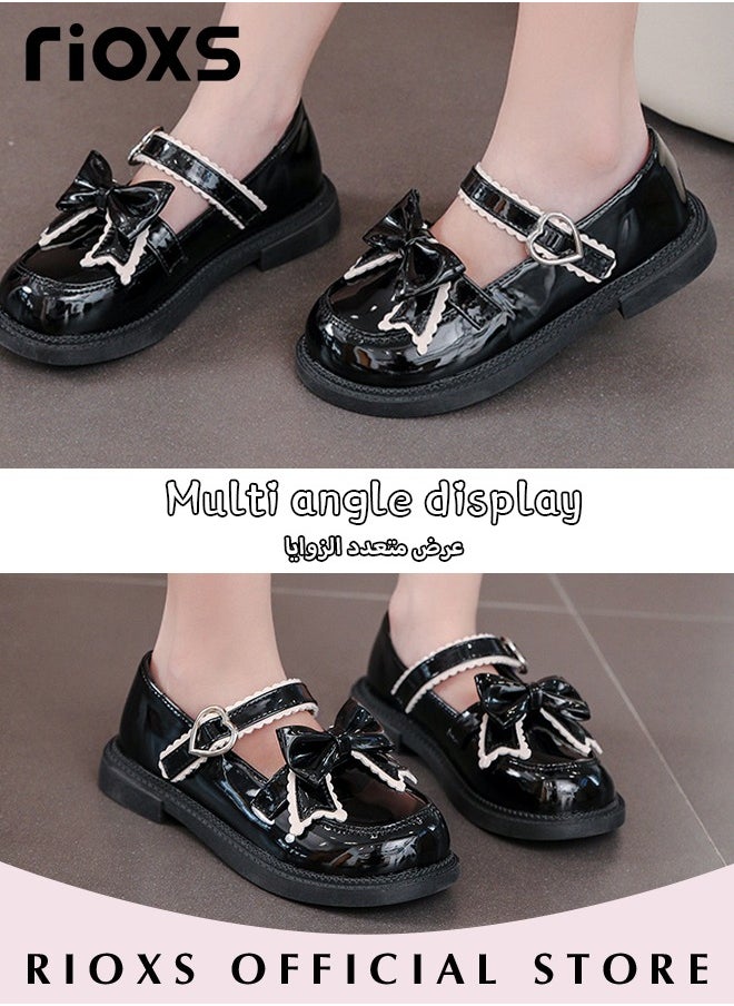 RIOXS - Little Girls Mary Jane Lolita Shoes Princess Dress Sandal Student Performance Leather Formal Shoes Children Soft Sole Shoes - Image 1
