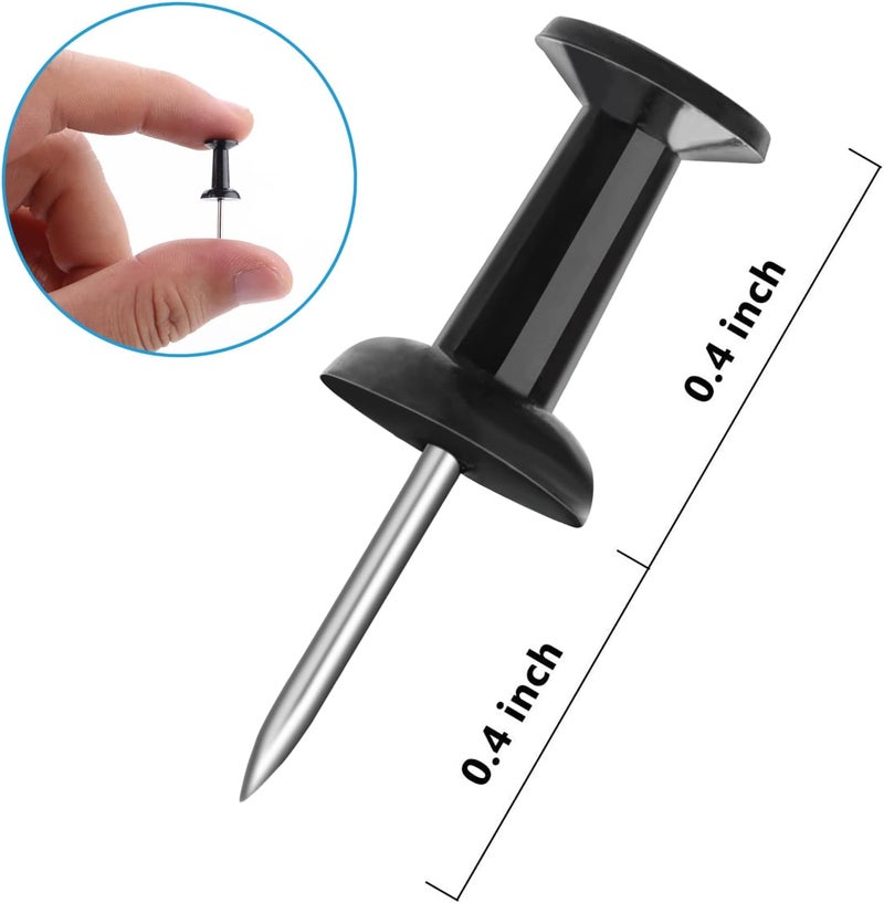 Yalis Black Push Pins 600 Count, Standard Dark Thumb Tacks for Corkboard Bulletin Board - Image 3