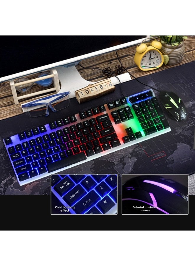 Zhaoyin Mechanical Feel Wired Keyboard Mouse Suit Computer Notebook Office Typing Home Special USB External