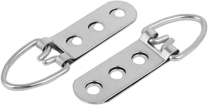Iron D Ring Picture Frame Hangers 65mm x 22mm 200 Pcs Three Hole Strap - Image 3