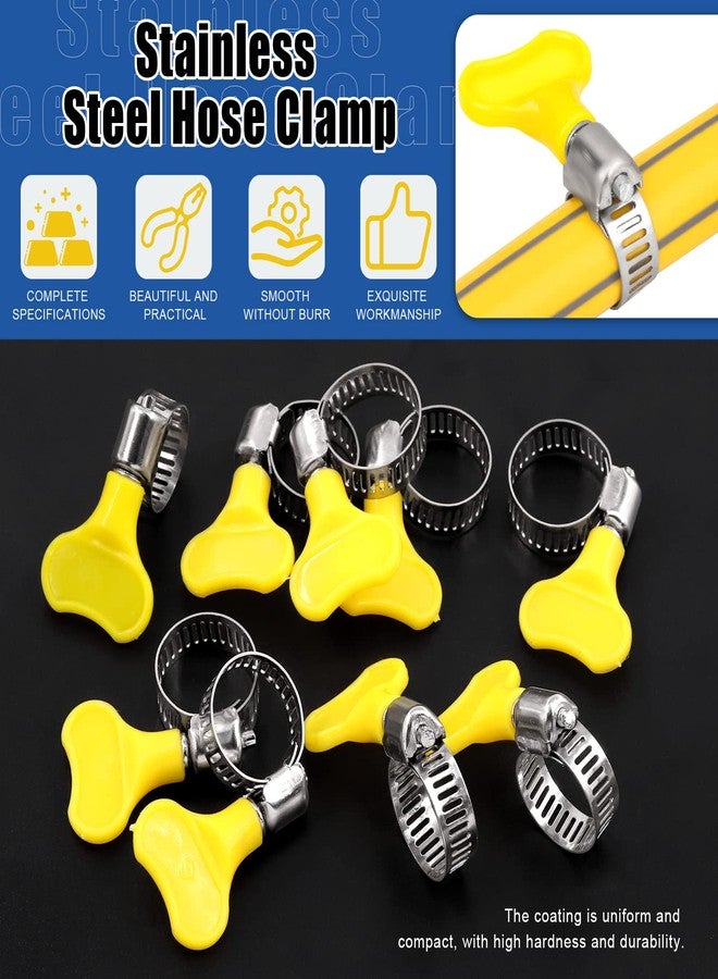 Glarks 20Pcs Adjustable 13-19MM Range Hose Clamps Set Key-Type Stainless Steel Worm Gear Hose Clamp with Plastic Handle for Water Pipe, Plumbing, Automotive and Mechanical Application (13-19MM) - Image 5
