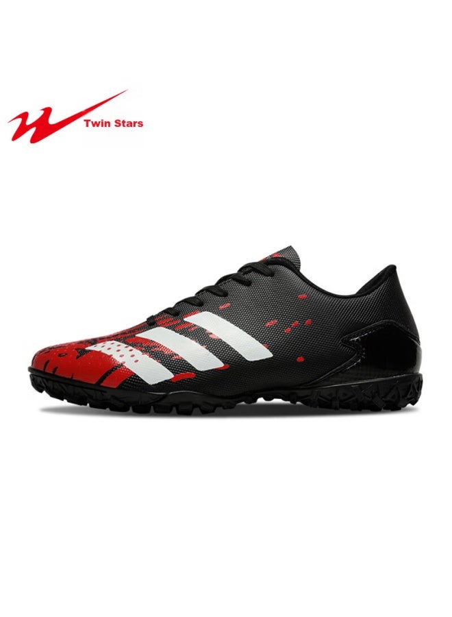 Double Star Eight Shuangxing Shuangxing Soccer Cleats For Men And Women, Adult Short Studs, Wear-resistant, Youth Student Leather Lawn Turf Tf Competition Training Shoes - Image 2