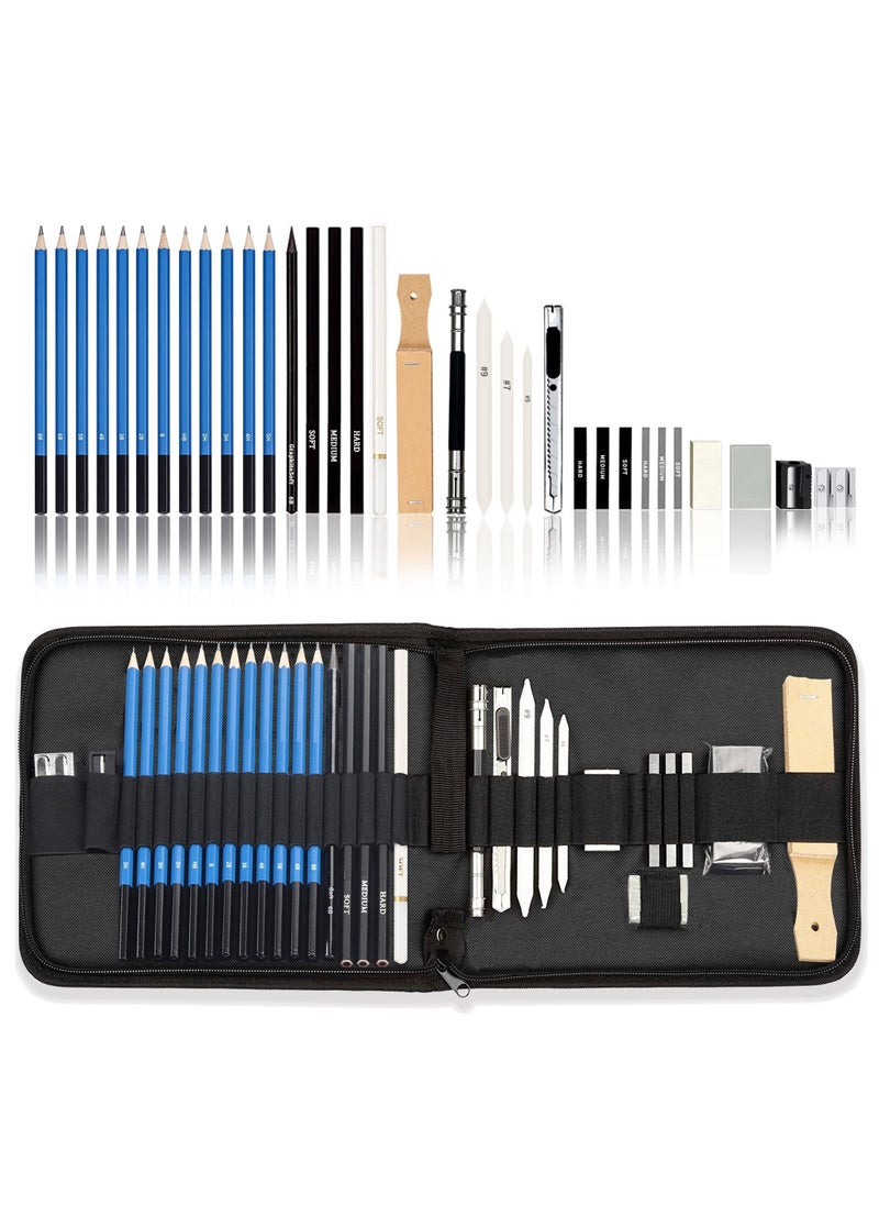 Y&D Sketching Pencil Set, Professional Drawing Kit Art Supplies With Accessories, Sets For Adults, Artists, Kids and Beginners  - Image 1